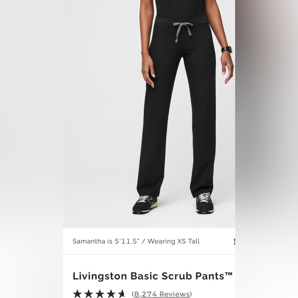 Figs, Livingston, basic scrub bottoms - black-medium tall